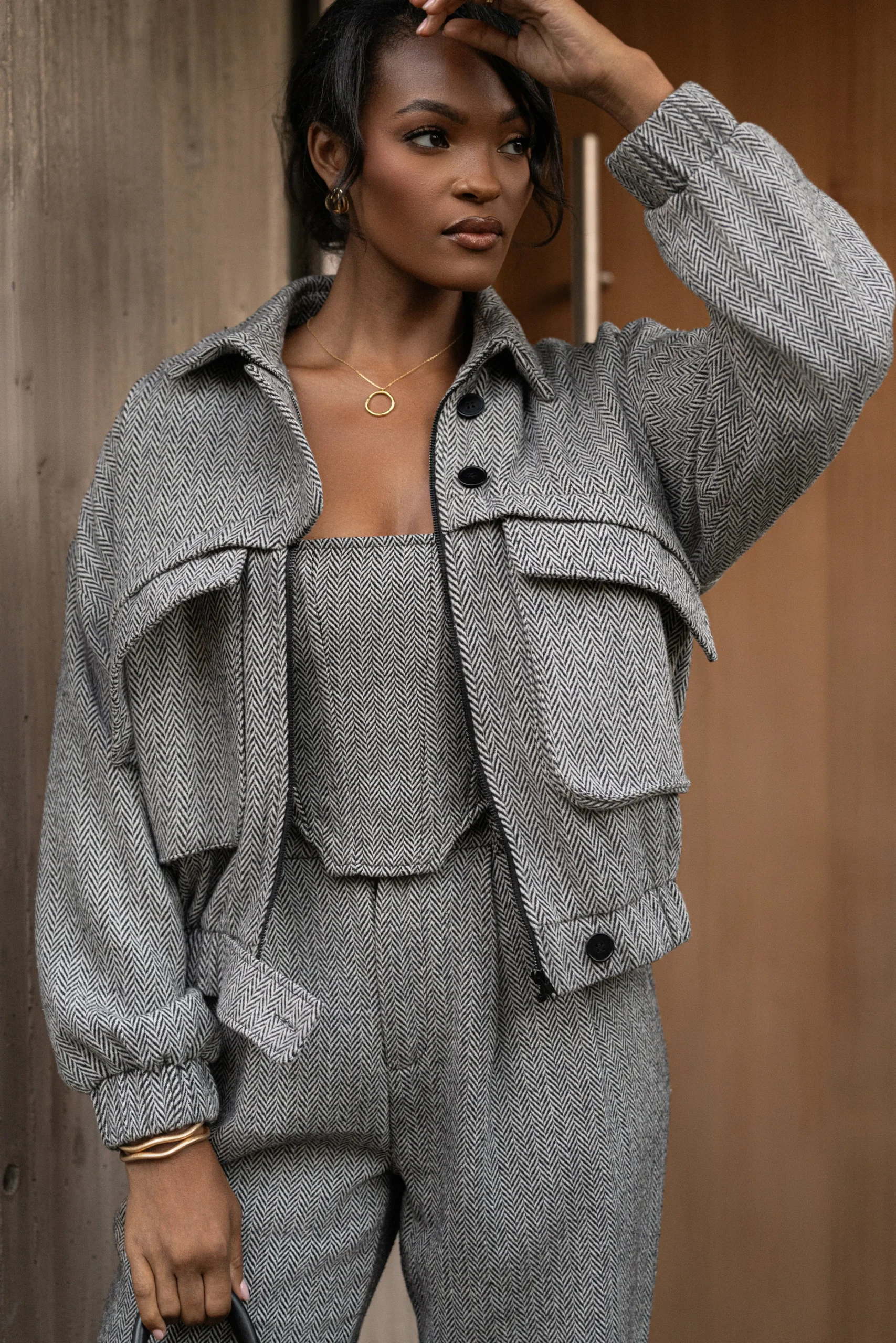 classic_herringbone_bombe_8.webp JLUXLABEL Classic Herringbone Bomber Jacket