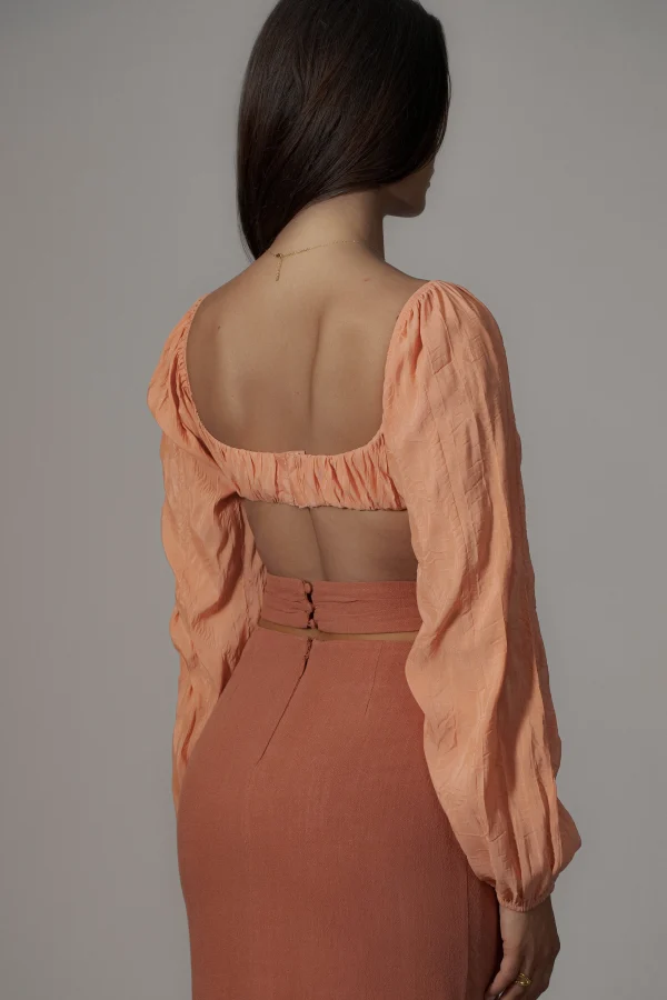 JLUXLABEL Coral Carey Long Sleeve Top
