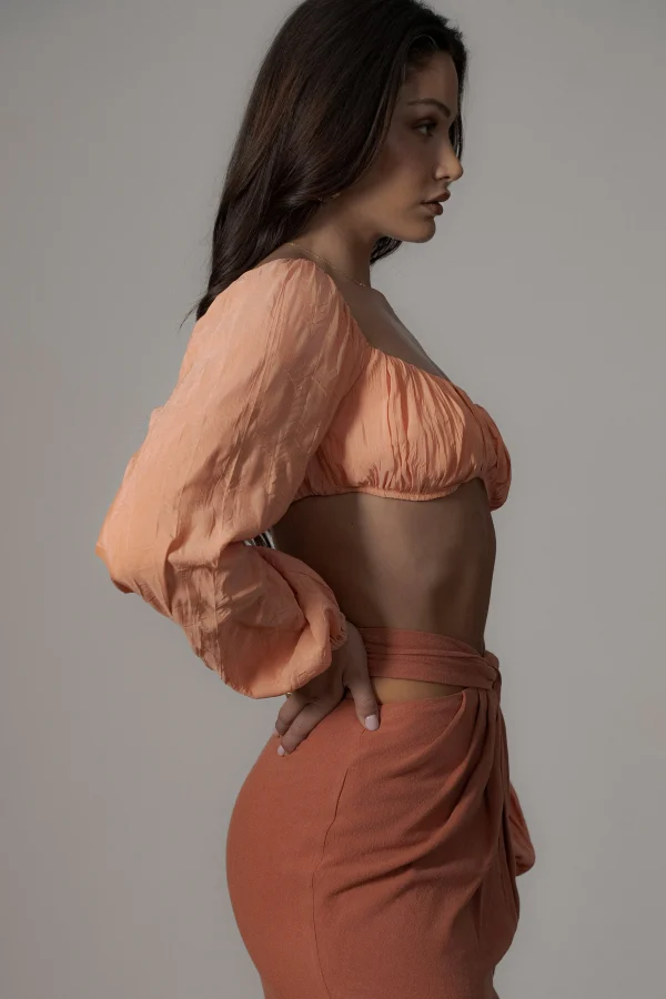JLUXLABEL Coral Carey Long Sleeve Top