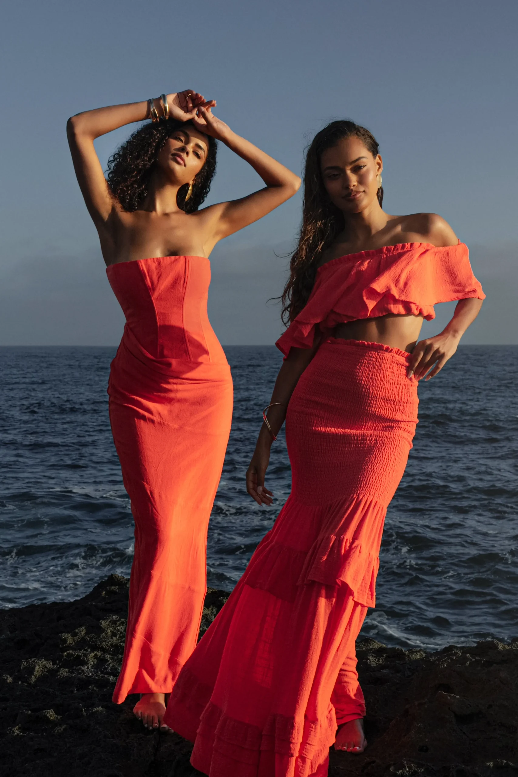 coral_sienna_ruffled_skir_2.webp JLUXLABEL Coral Sienna Ruffled Skirt Set