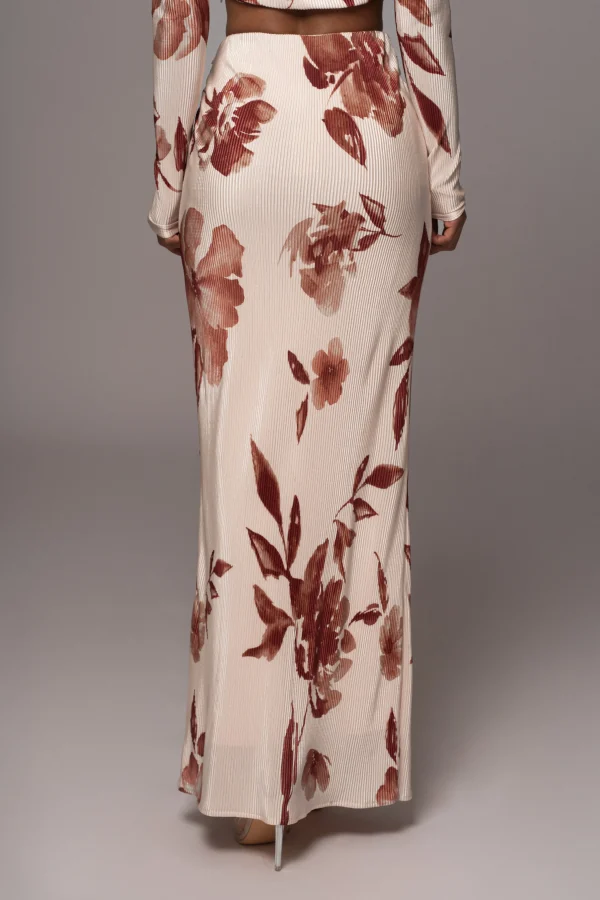 JLUXLABEL Cream Floral Haidyn Skirt Set