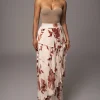 JLUXLABEL Cream Floral Kamira Tiered Skirt