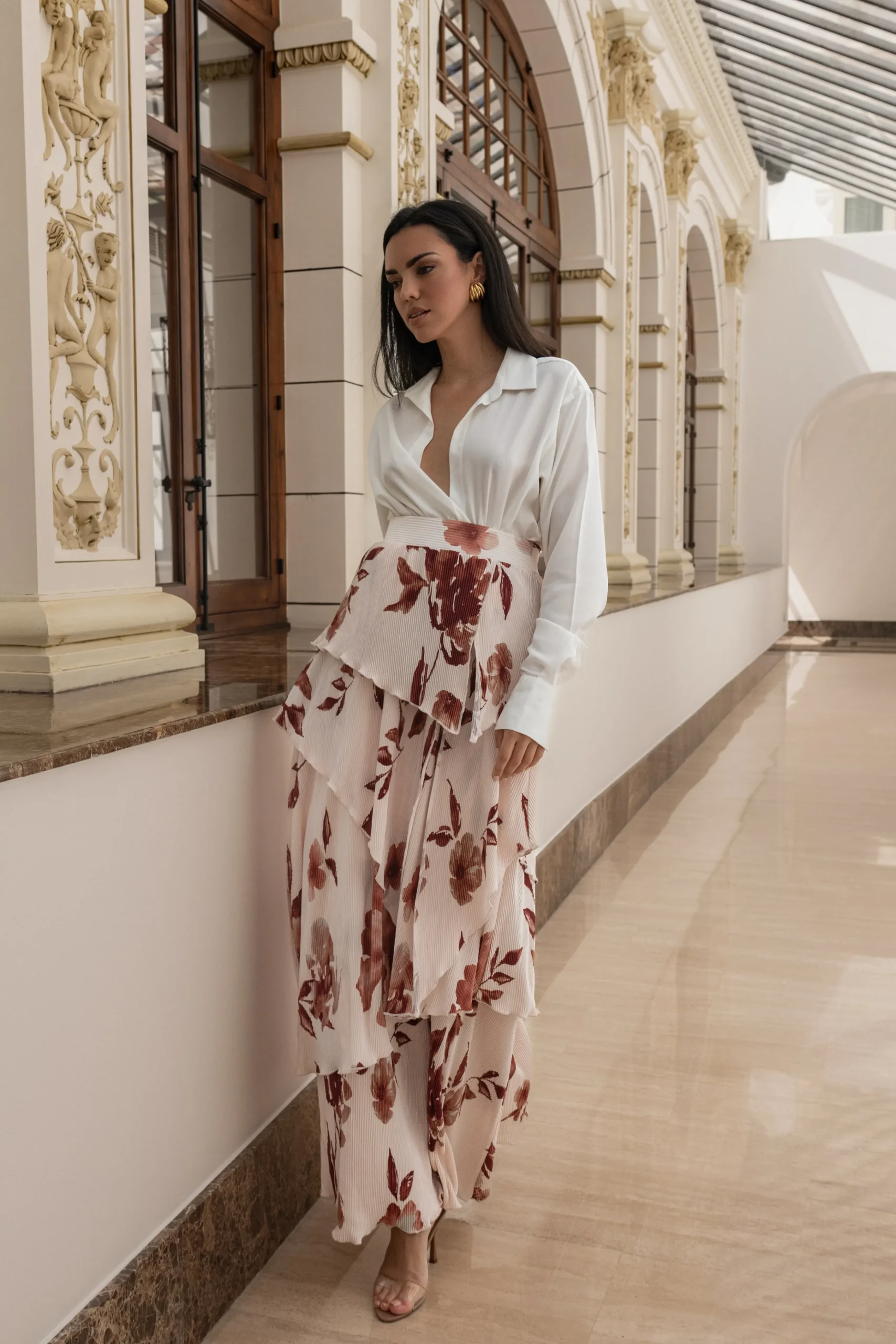 cream_floral_kamira_tiere_7.webp JLUXLABEL Cream Floral Kamira Tiered Skirt