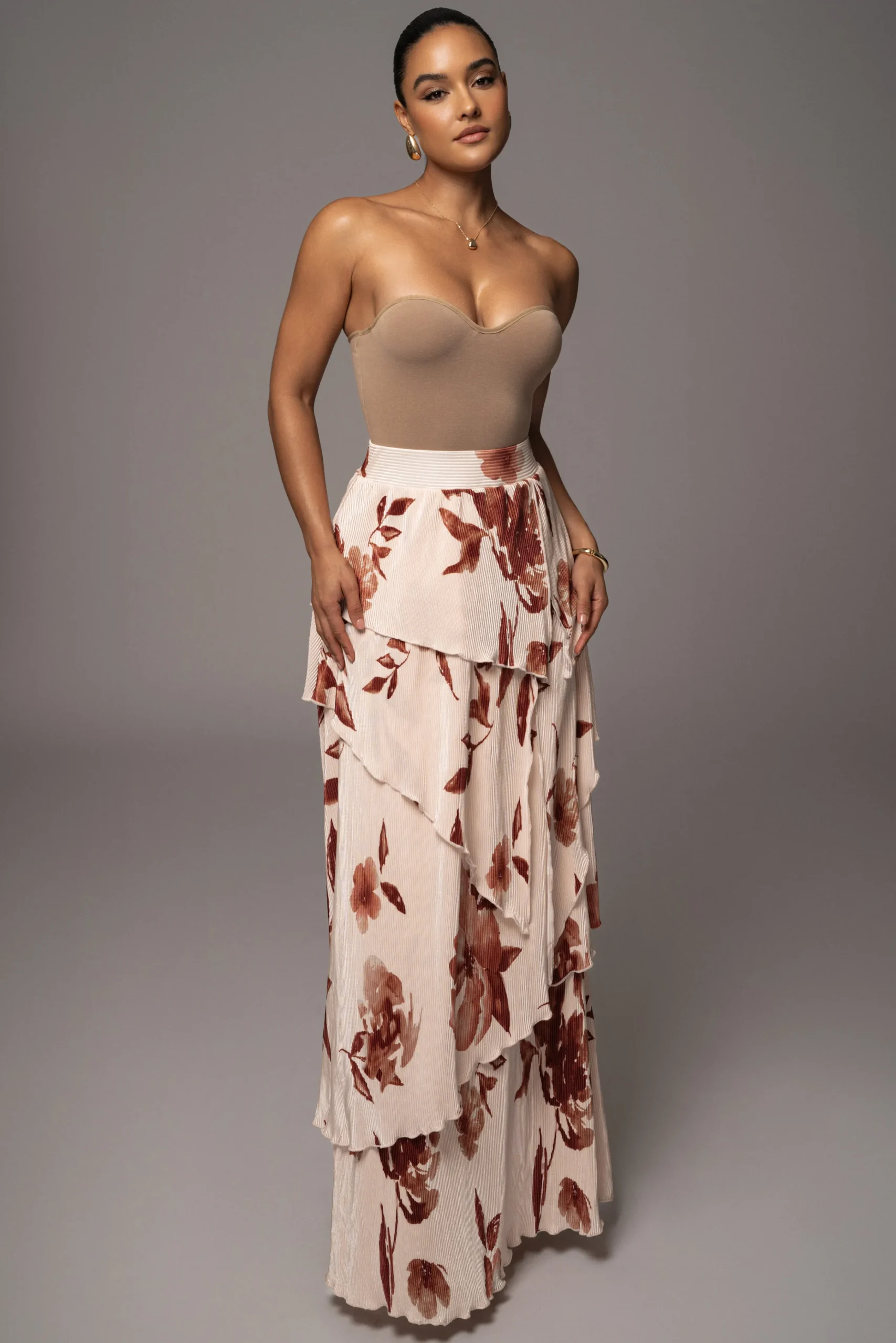 cream_floral_kamira_tiere_8.webp JLUXLABEL Cream Floral Kamira Tiered Skirt