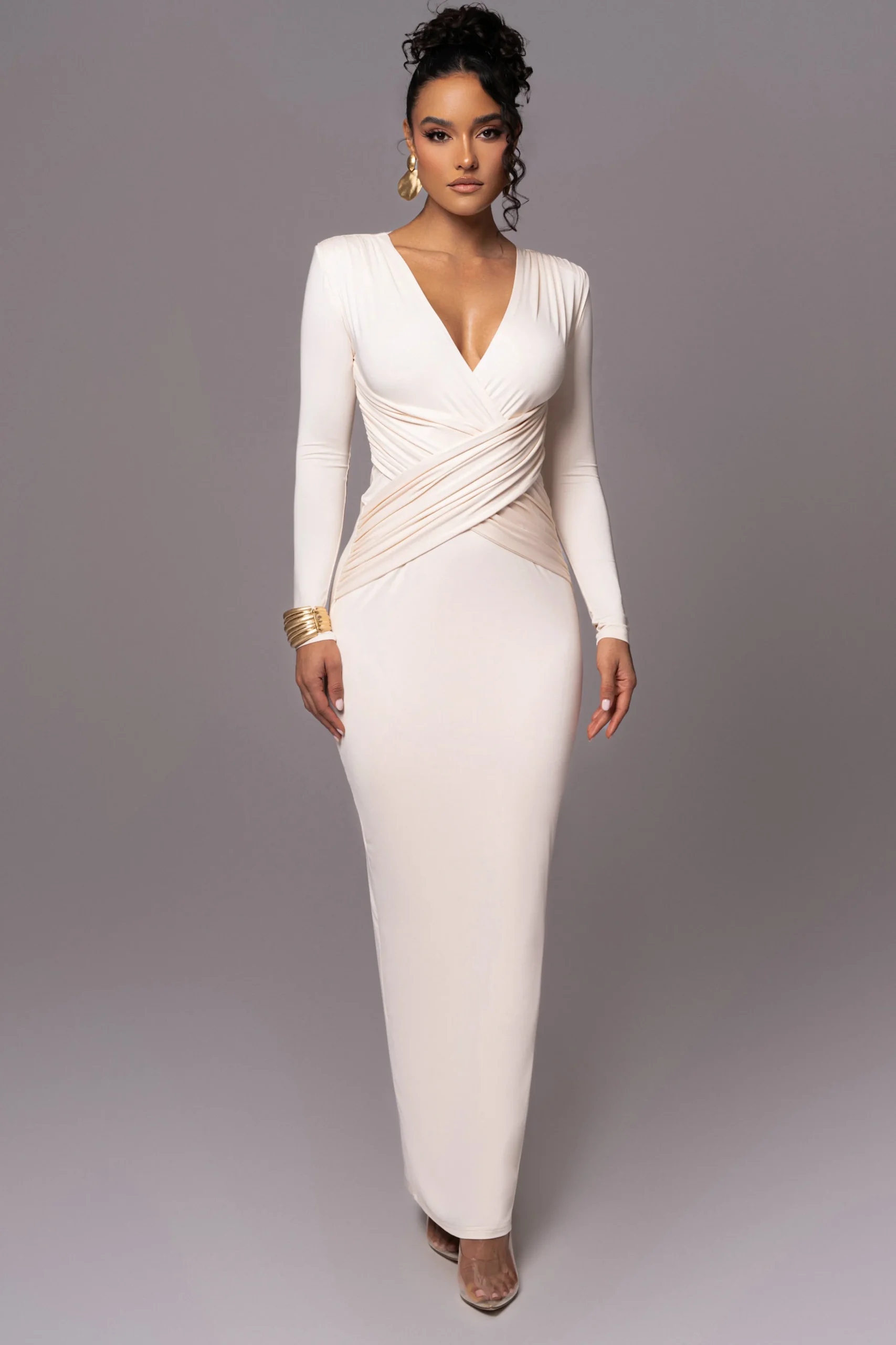 cream_rowan_plunge_maxi_d_0.webp JLUXLABEL Cream Rowan Plunge Maxi Dress