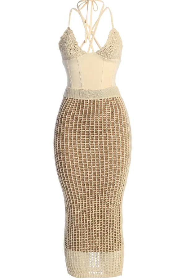 JLUXLABEL Cream Summer Bliss Crochet Set