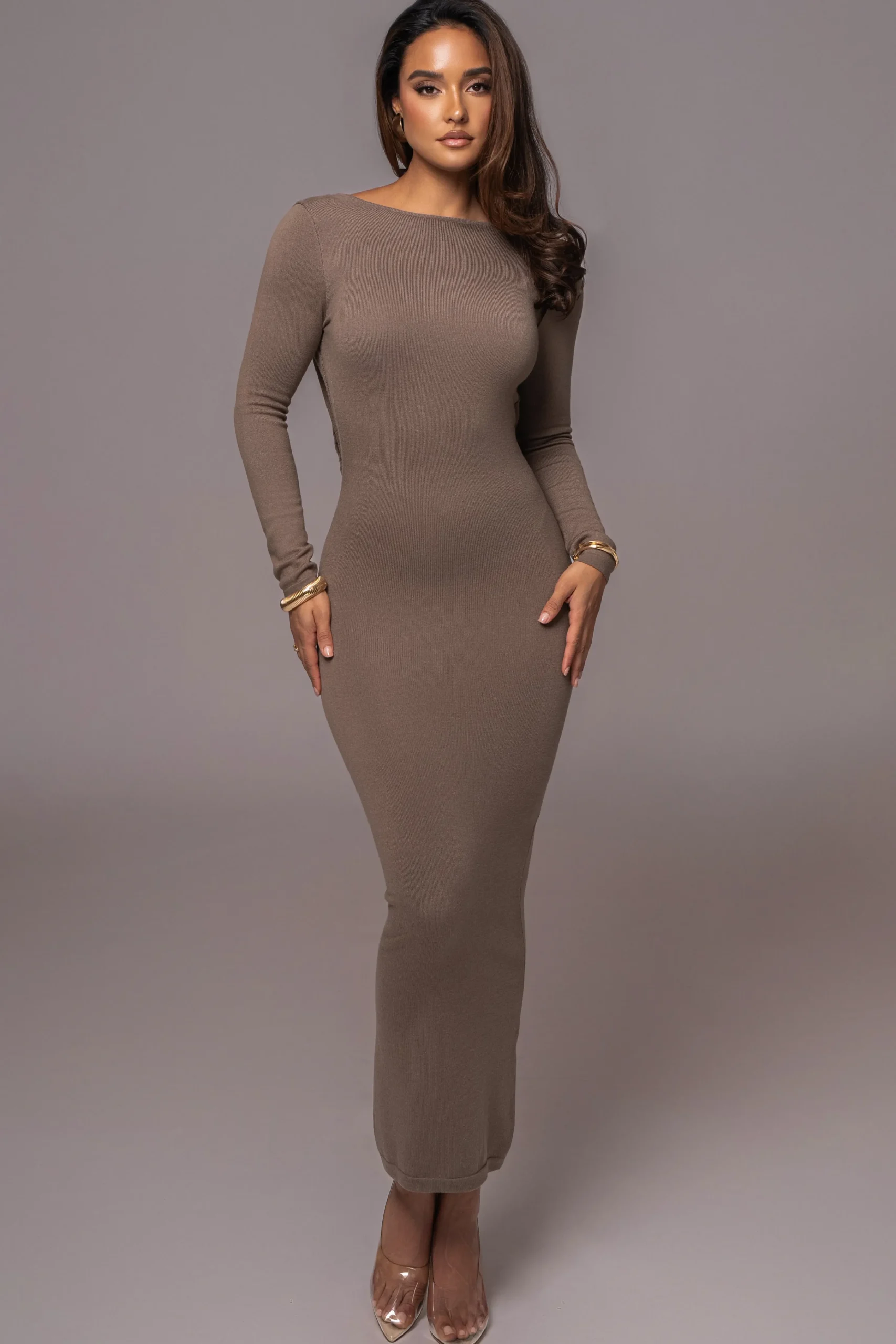 deep_olive_heavenly_knit__1.webp JLUXLABEL Deep Olive Heavenly Knit Maxi Dress