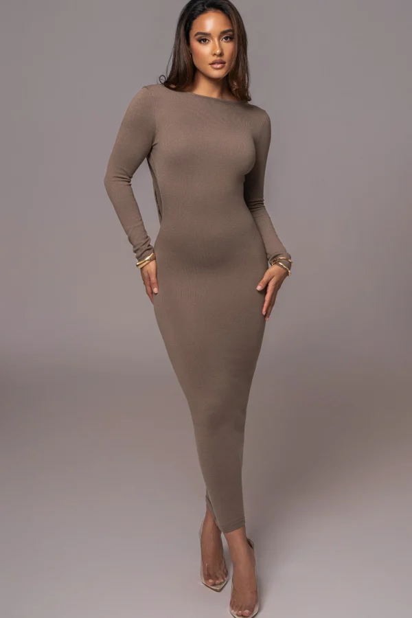 JLUXLABEL Deep Olive Heavenly Knit Maxi Dress