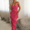 JLUXLABEL Fuchsia Feeling Of Forever Ruffle Dress