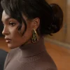 JLUXLABEL Gold Chance Drop Earrings