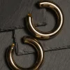 JLUXLABEL Gold Cinema Hoop Earrings