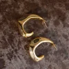 JLUXLABEL Gold Delia Open Hoop Earrings