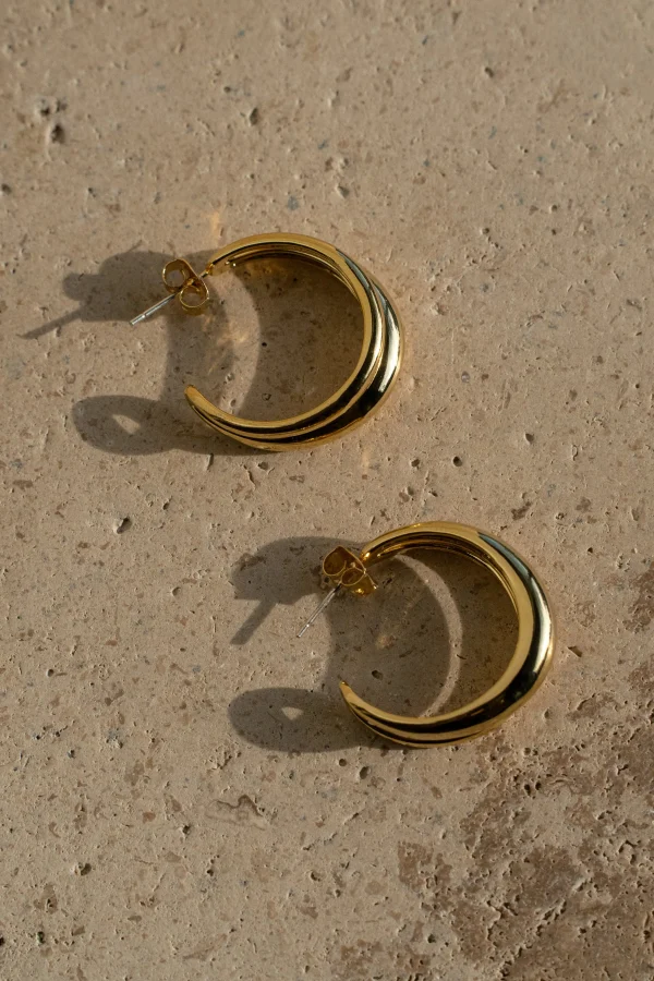 JLUXLABEL Gold Eastwood Hoop Earrings