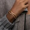JLUXLABEL Gold Matte Cuff Bracelet