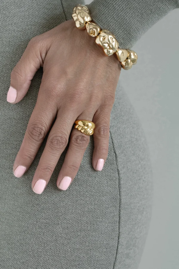 JLUXLABEL Gold Memories Elastic Bracelet