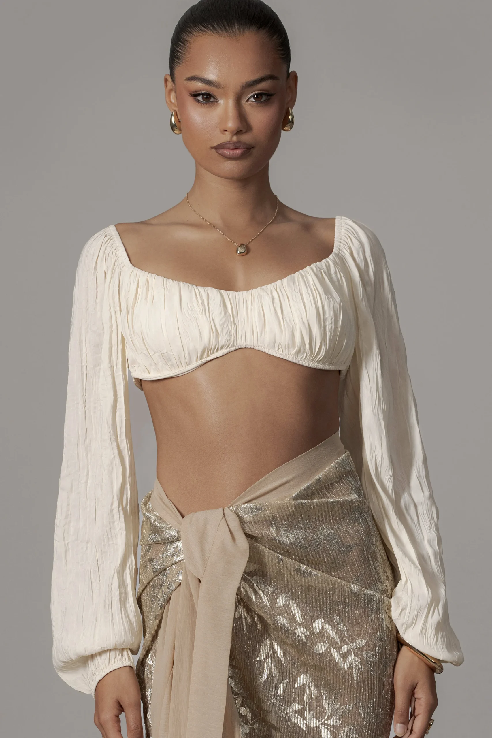gold_positano_printed_sar_3.webp JLUXLABEL Gold Positano Printed Sarong Skirt