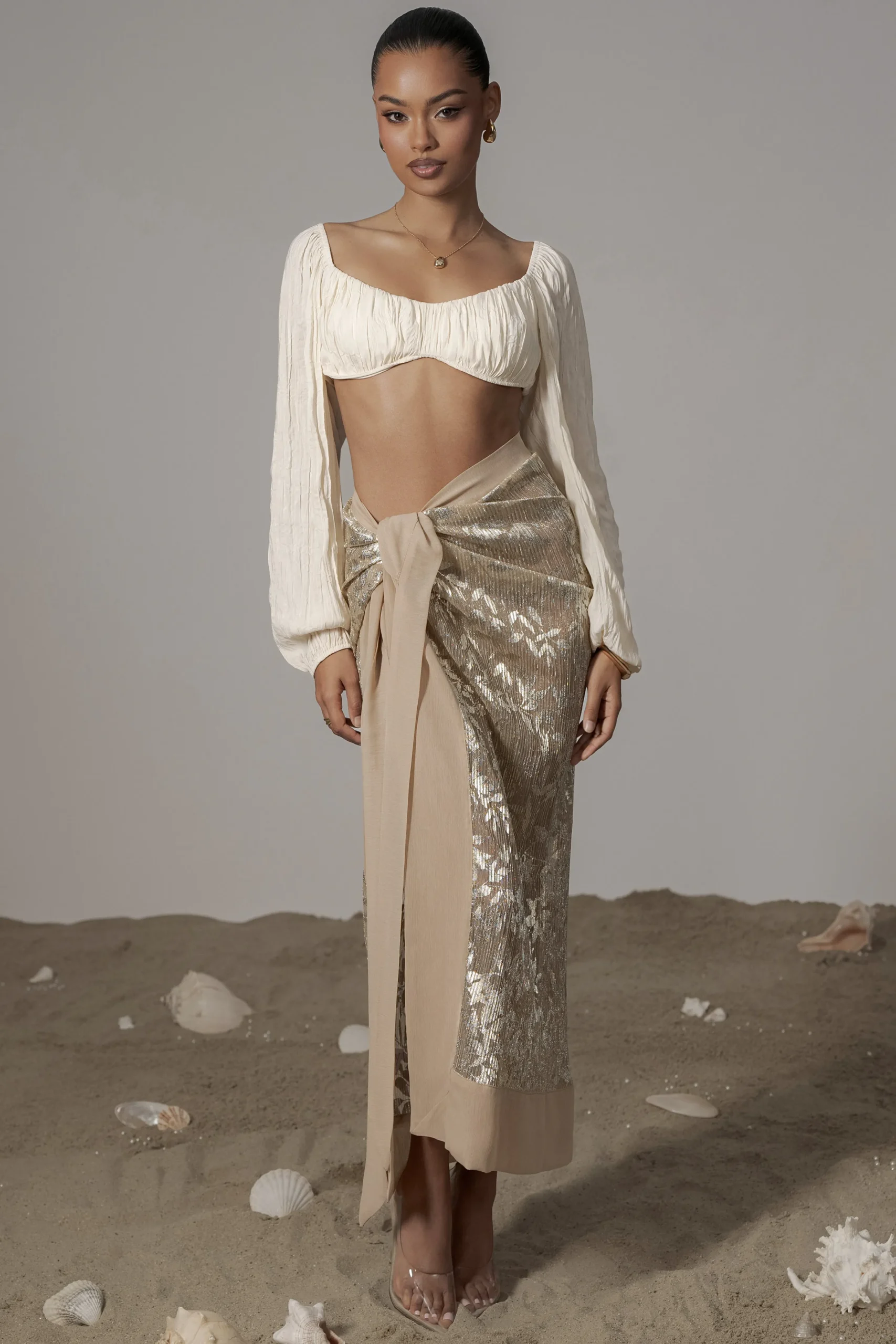 gold_positano_printed_sar_4.webp JLUXLABEL Gold Positano Printed Sarong Skirt