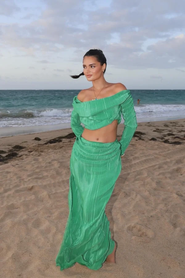 JLUXLABEL Green Haidyn Skirt Set