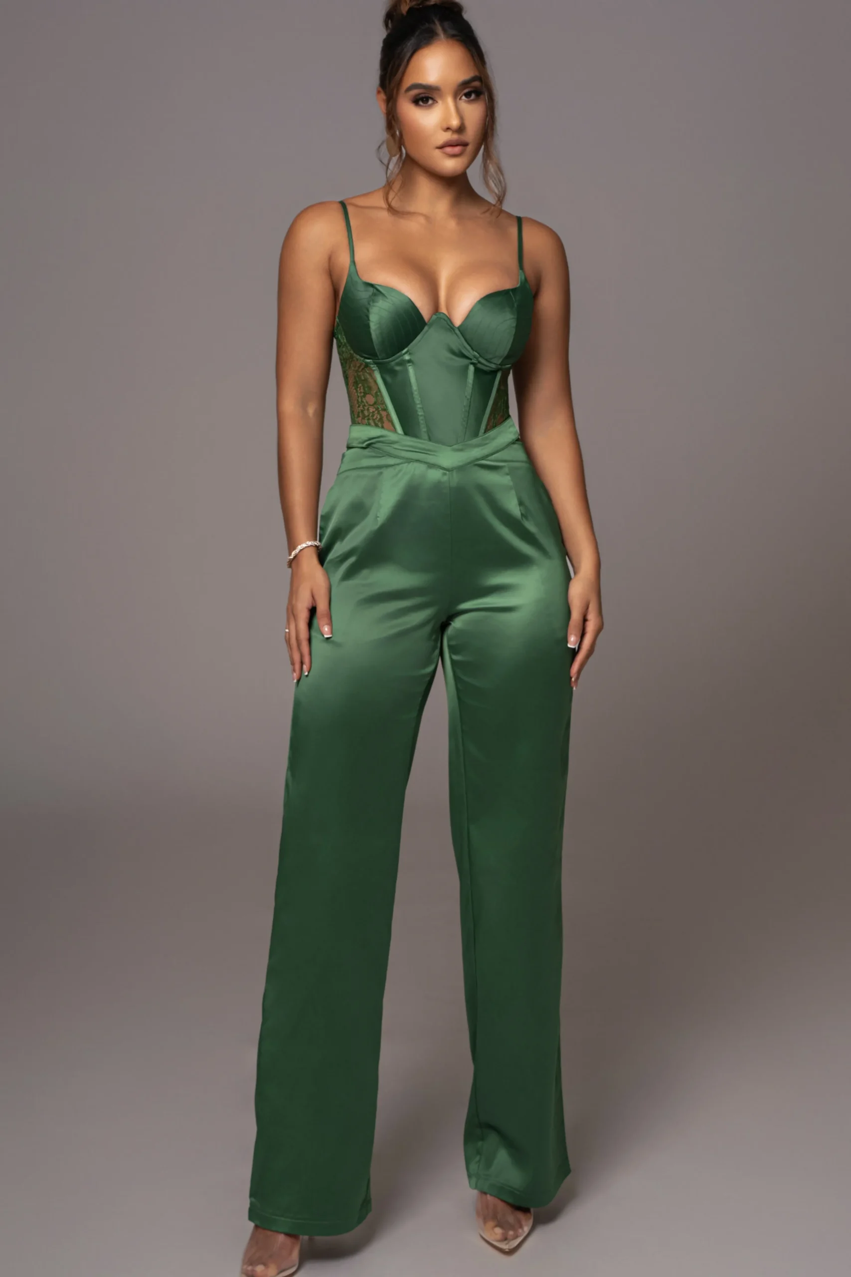 green_incomparable_lace_b_1.webp JLUXLABEL Green Incomparable Lace Bodysuit