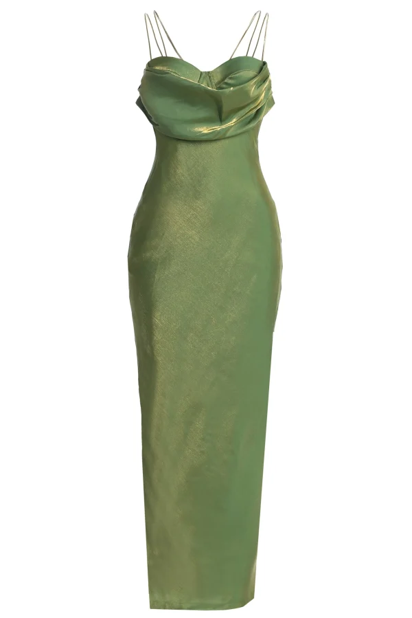 JLUXLABEL Green Iridescent Visions Of You Dress