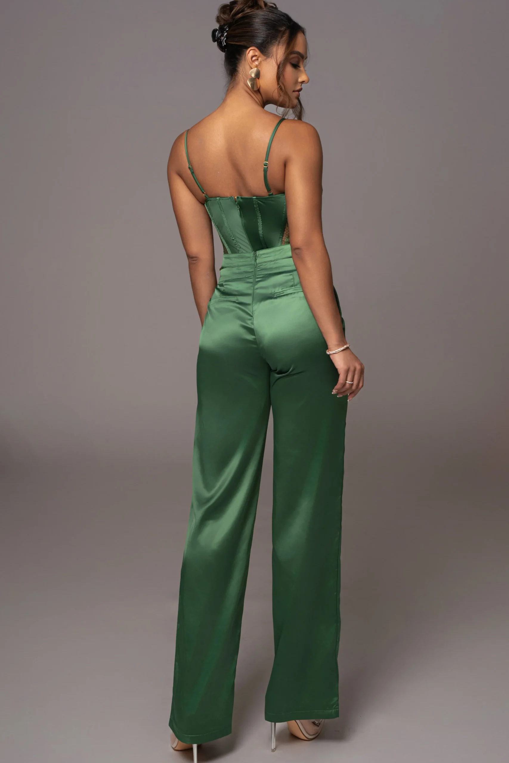 green_joana_cutout_satin__10.webp JLUXLABEL Green Joana Cutout Satin Trousers