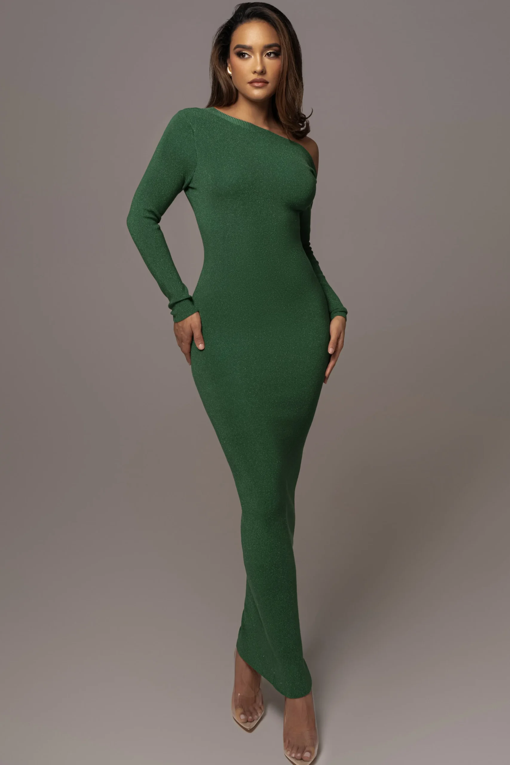 green_night_shimmers_asym_4.webp JLUXLABEL Green Night Shimmers Asymmetrical Maxi Dress