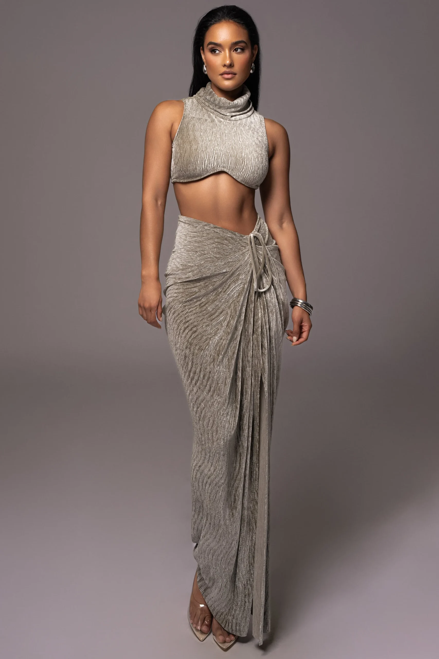grey_chosen_one_velvet_sk_0.webp JLUXLABEL Grey Chosen One Velvet Skirt Set