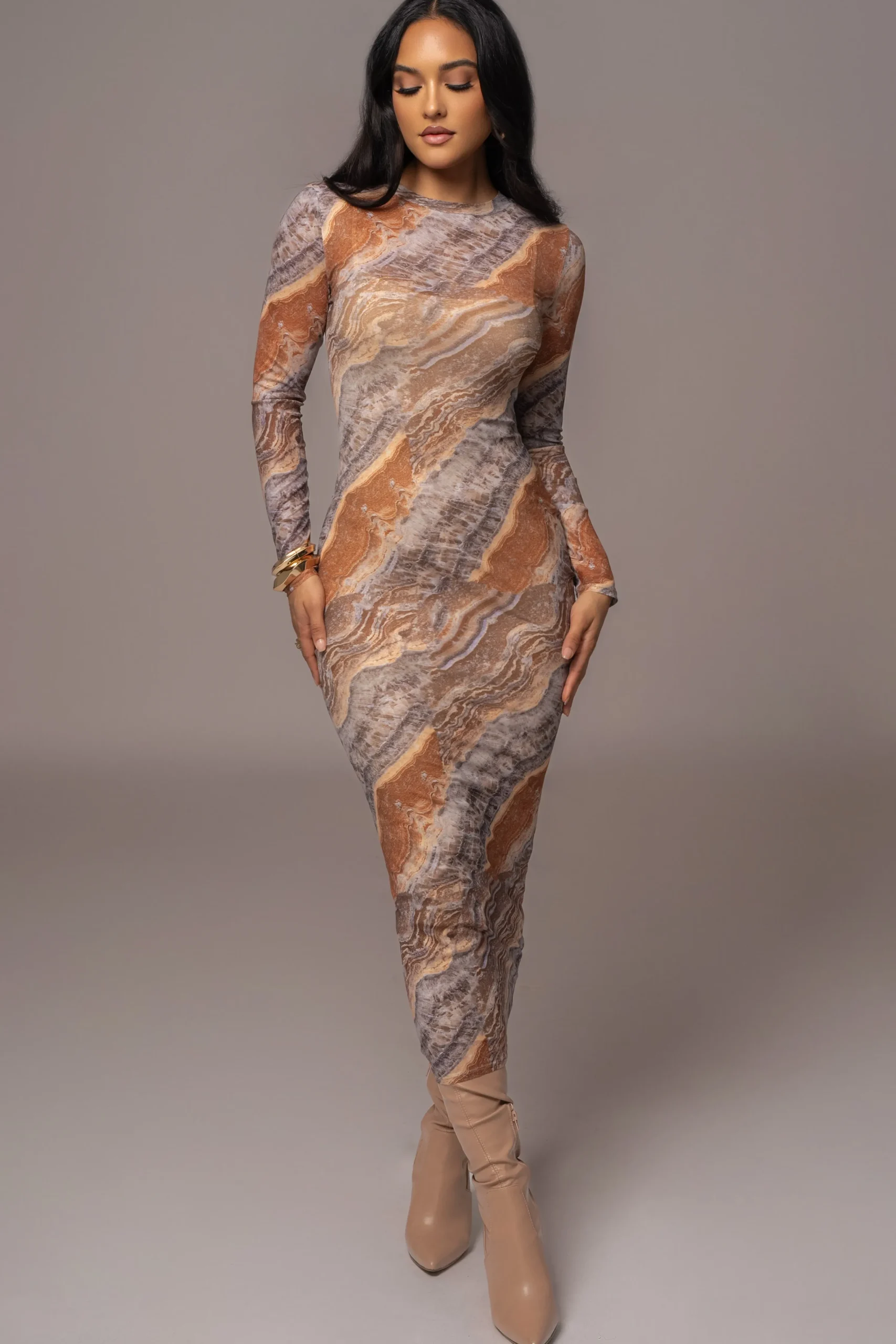 grey_multi_solana_mesh_ma_1.webp JLUXLABEL Grey Multi Solana Mesh Maxi Dress