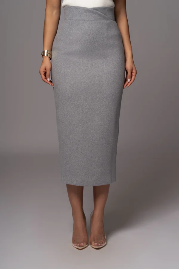 JLUXLABEL Grey Nostalgia High Waist Skirt