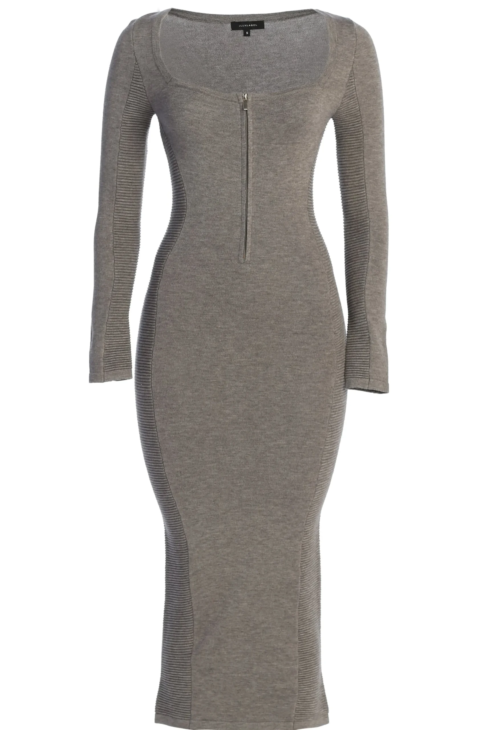 grey_pollie_midi_dress_0.webp JLUXLABEL Grey Pollie Midi Dress