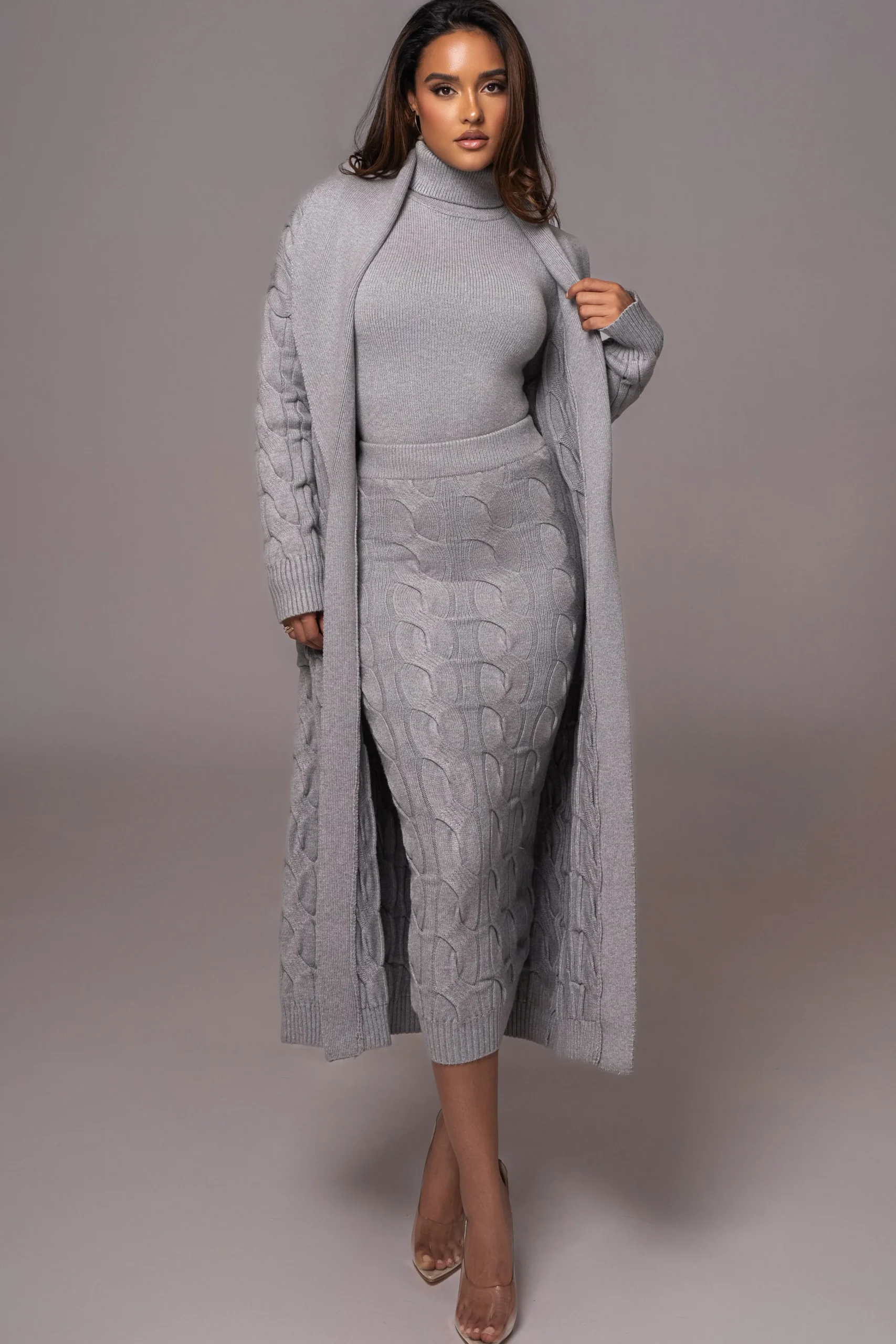 grey_stepping_out_sweater_1.webp JLUXLABEL Grey Stepping Out Sweater Cardigan