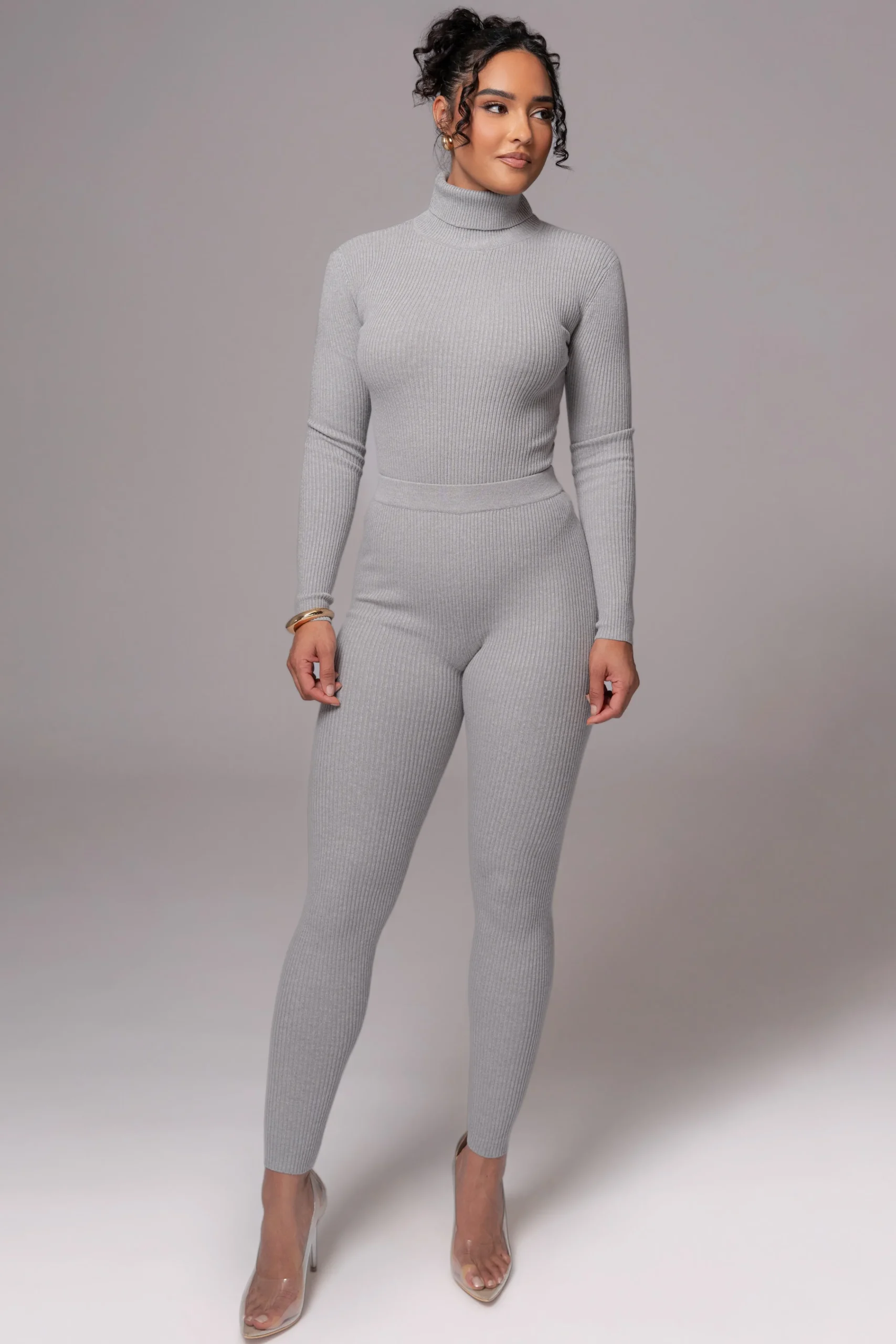 heather_grey_arlett_turtl_8.webp JLUXLABEL Heather Grey Arlett Turtleneck Bodysuit