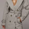 JLUXLABEL Heather Grey Beverly Trench Coat