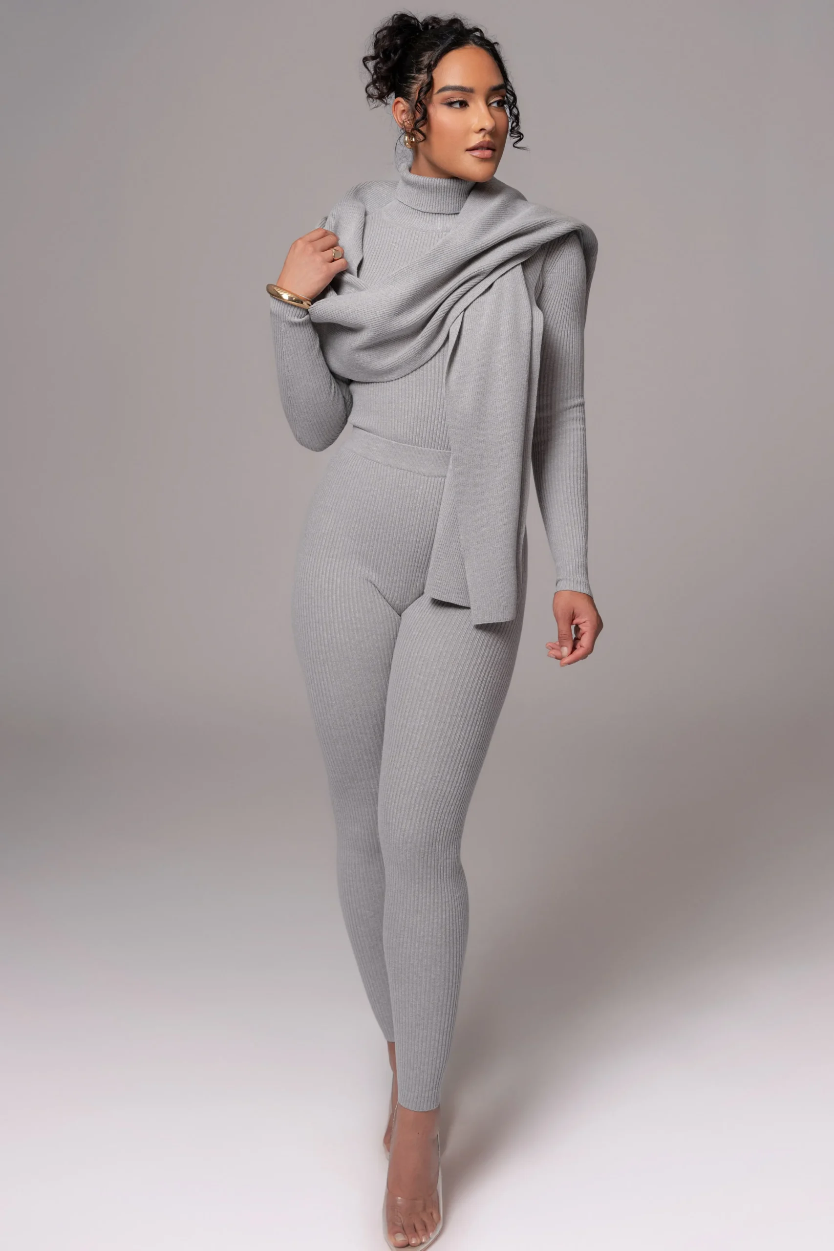 heather_grey_cardinal_ess_0.webp JLUXLABEL Heather Grey Cardinal Essential Knit Scarf