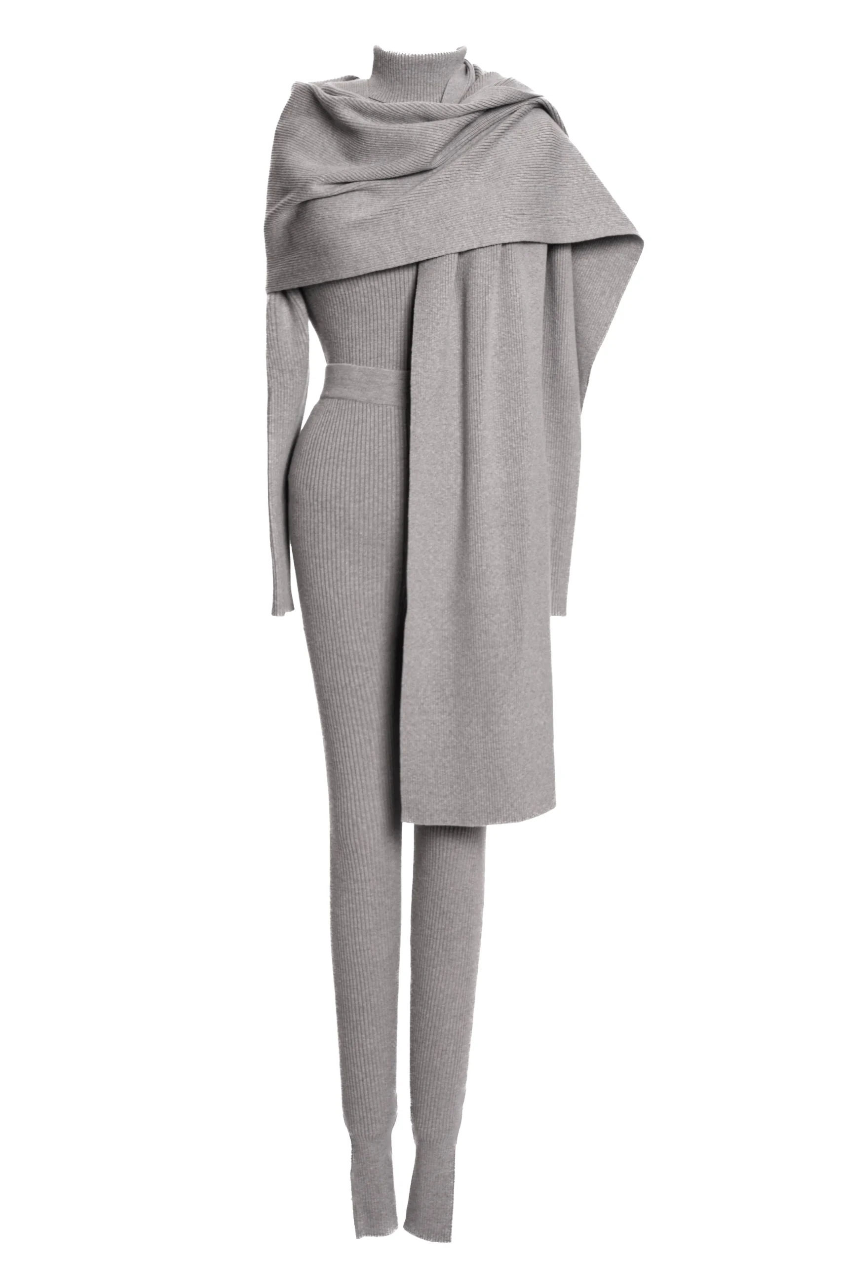 heather_grey_cardinal_ess_1.webp JLUXLABEL Heather Grey Cardinal Essential Knit Scarf