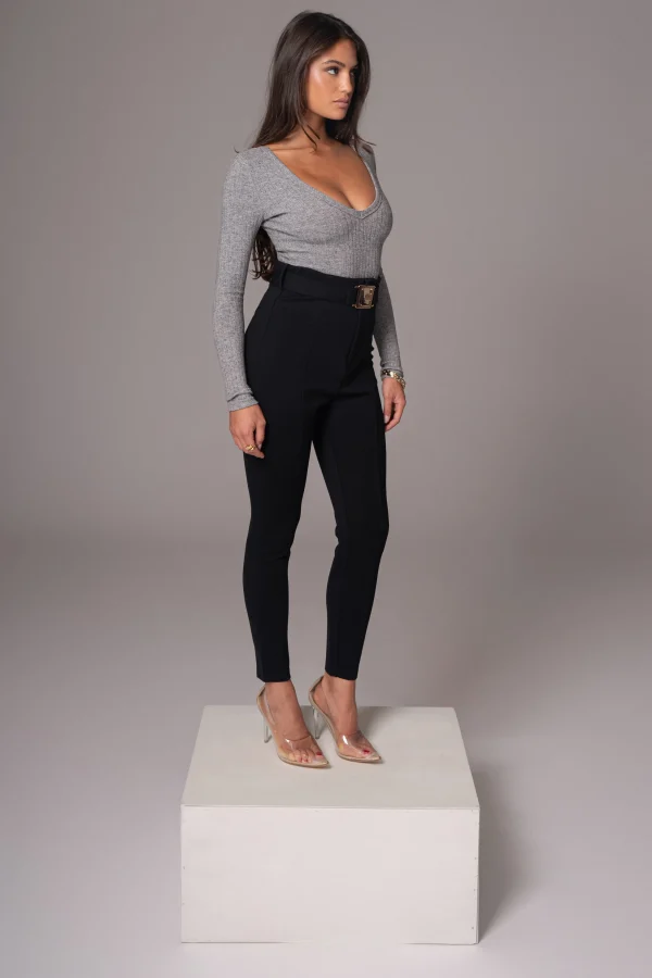JLUXLABEL Heather Grey Pegasus Chain Bodysuit