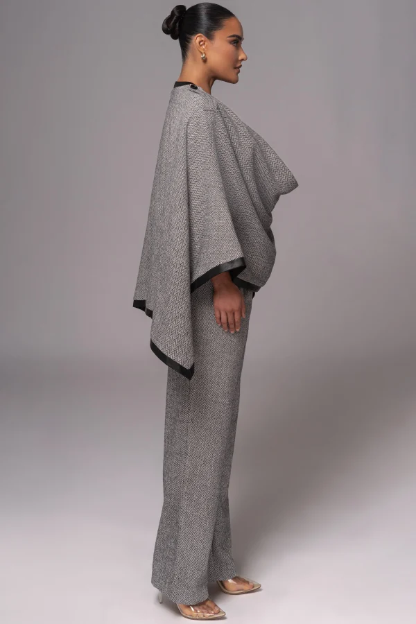 JLUXLABEL Herringbone Reversible Shawl