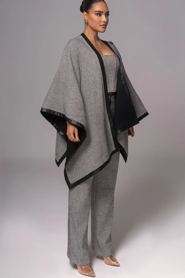 JLUXLABEL Herringbone Reversible Shawl