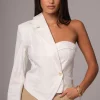 JLUXLABEL Ivory Amal One Shoulder Top