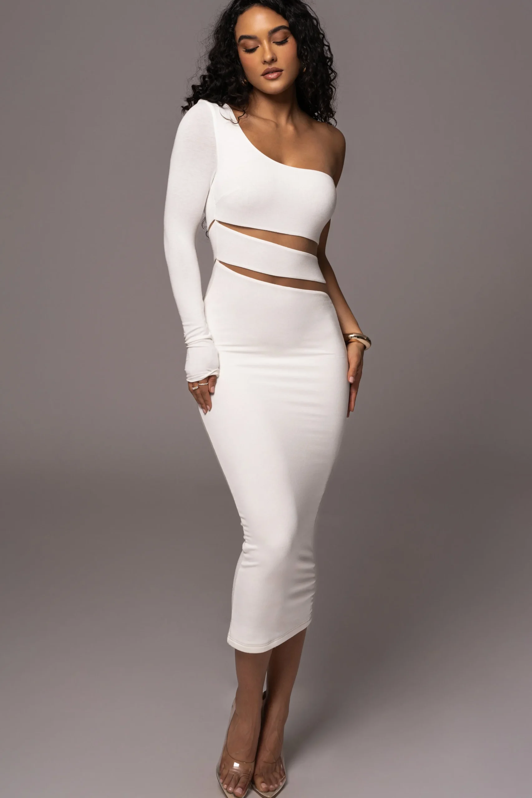 ivory_chase_the_night_one_3.webp JLUXLABEL Ivory Chase The Night One Shoulder Dress