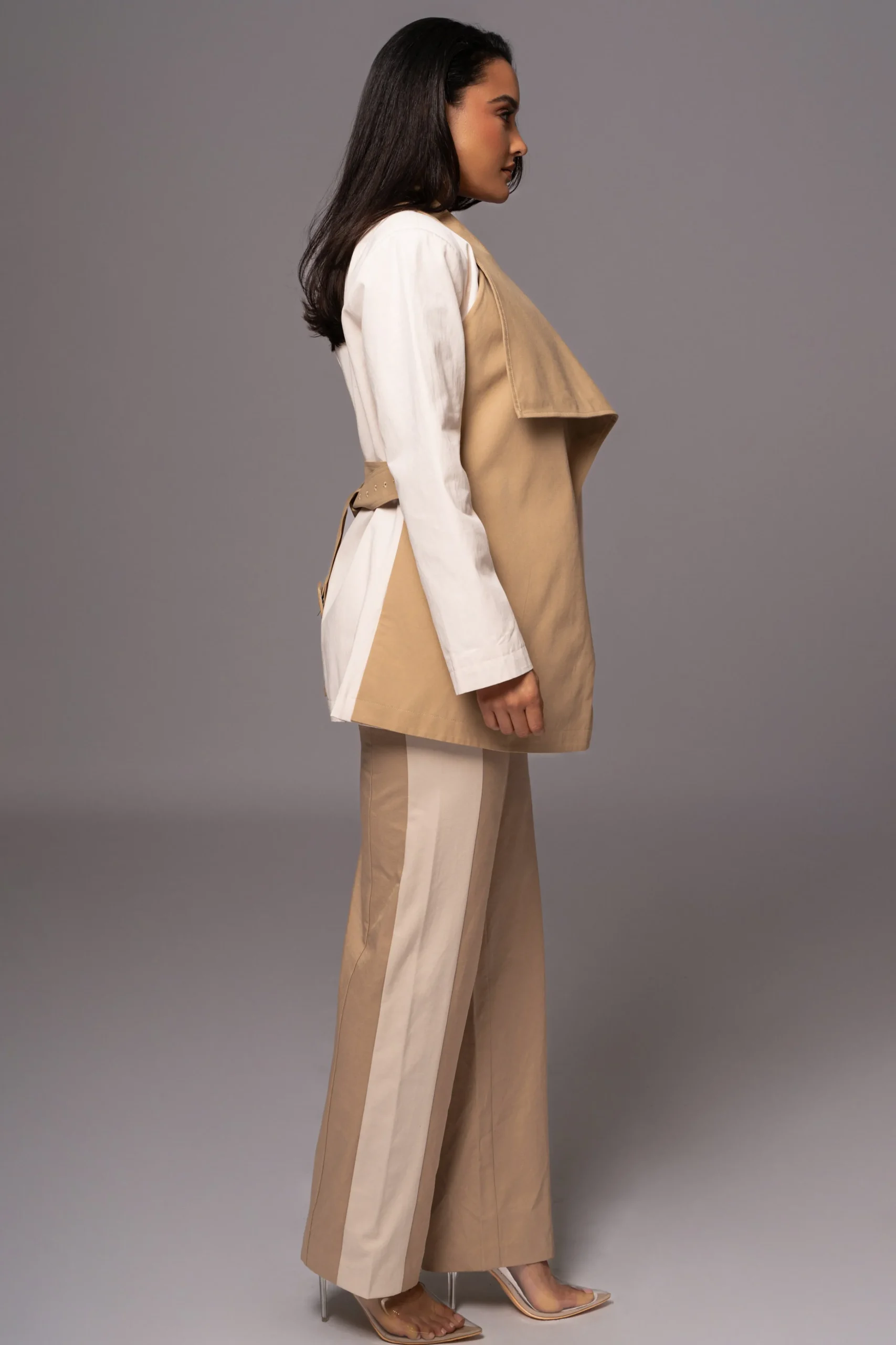 ivory_color_block_summit__12.webp JLUXLABEL Ivory Color Block Summit Belted Jacket