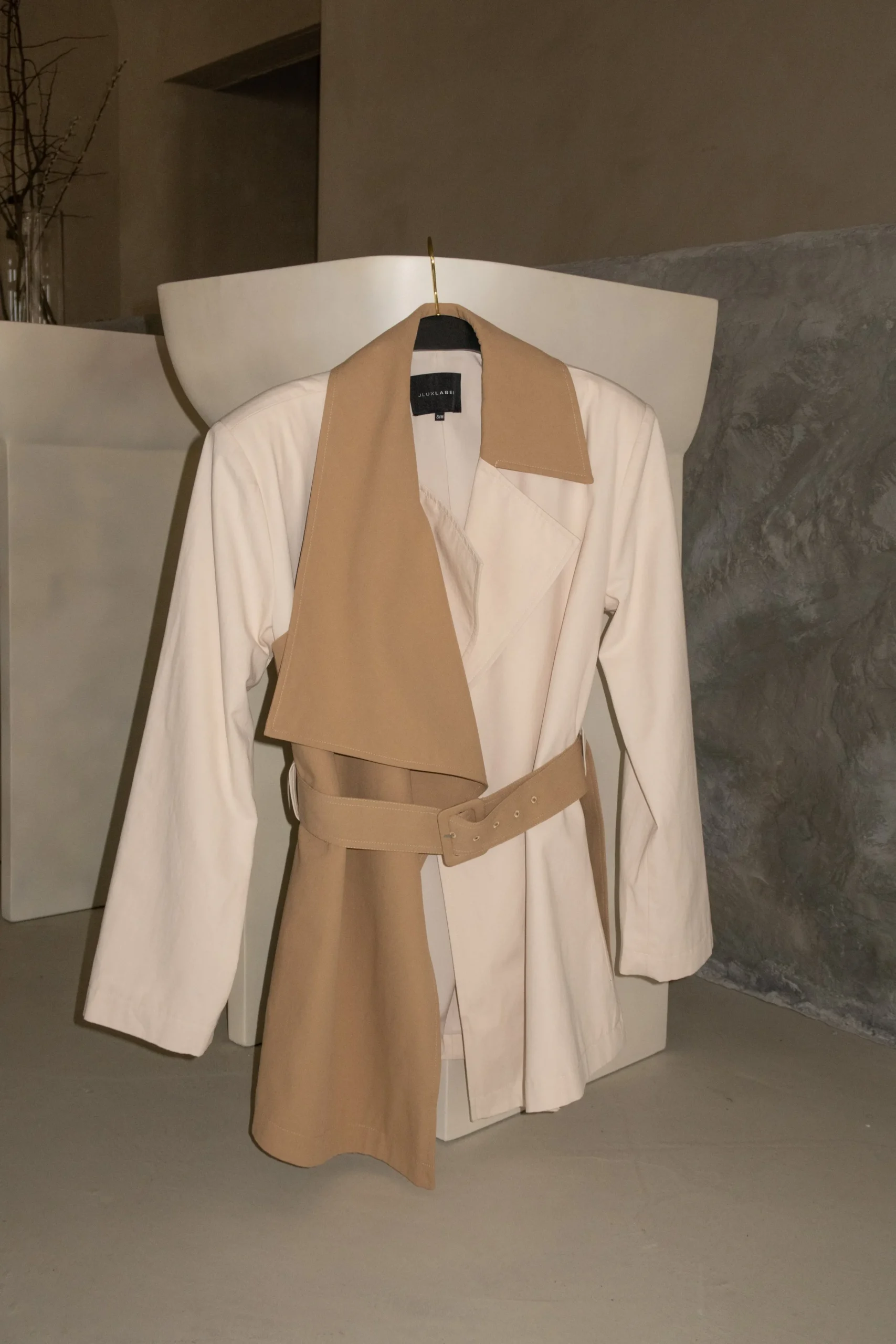 ivory_color_block_summit__7.webp JLUXLABEL Ivory Color Block Summit Belted Jacket