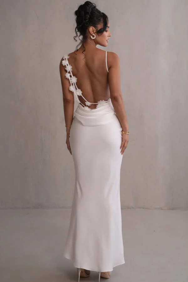 JLUXLABEL Ivory Down The Aisle Satin Gown