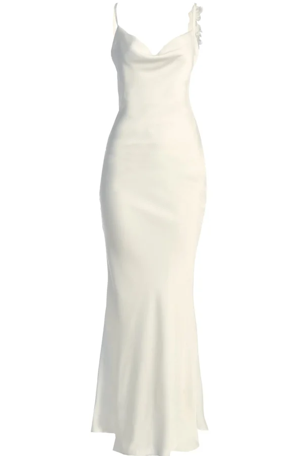 JLUXLABEL Ivory Down The Aisle Satin Gown