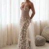 JLUXLABEL Ivory Everlasting Embroidered Gown