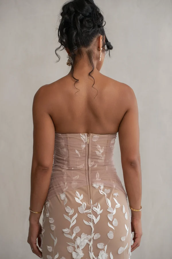 JLUXLABEL Ivory Everlasting Embroidered Gown