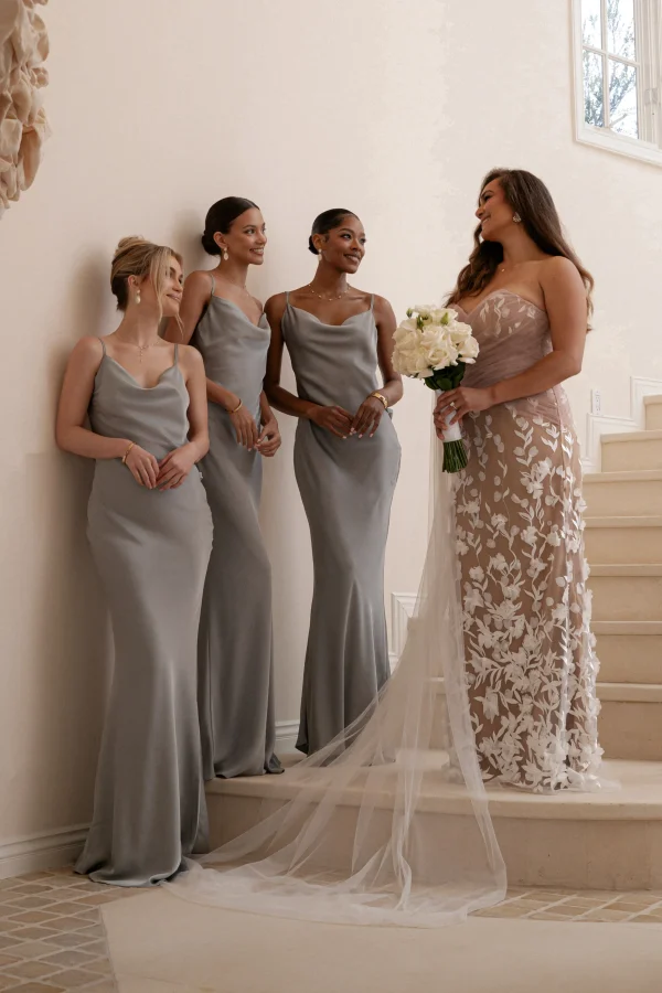 JLUXLABEL Ivory Everlasting Embroidered Gown