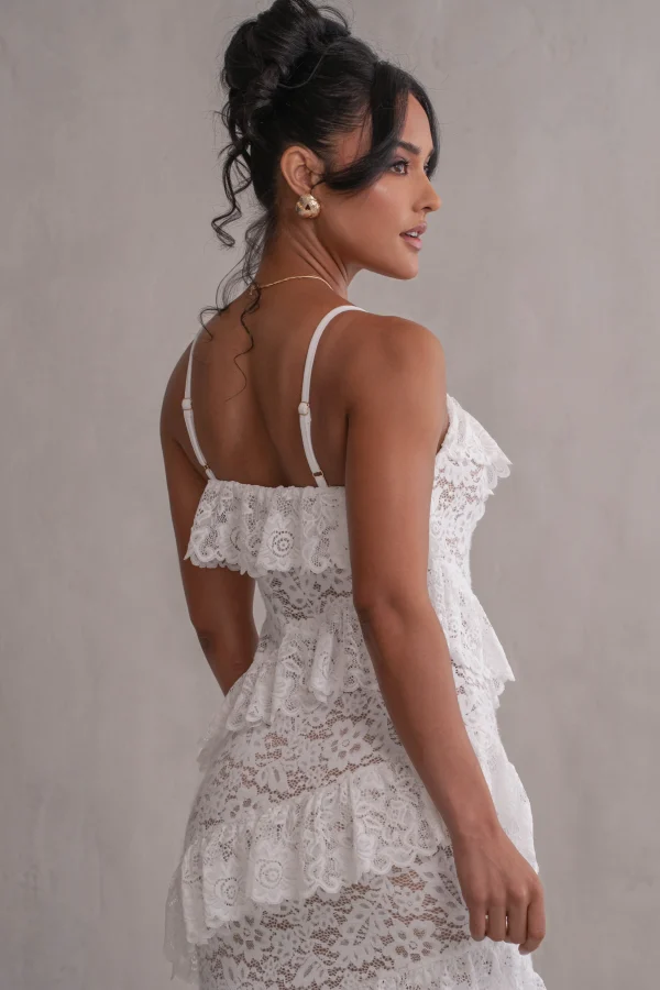 JLUXLABEL Ivory Feeling Of Forever Ruffle Dress