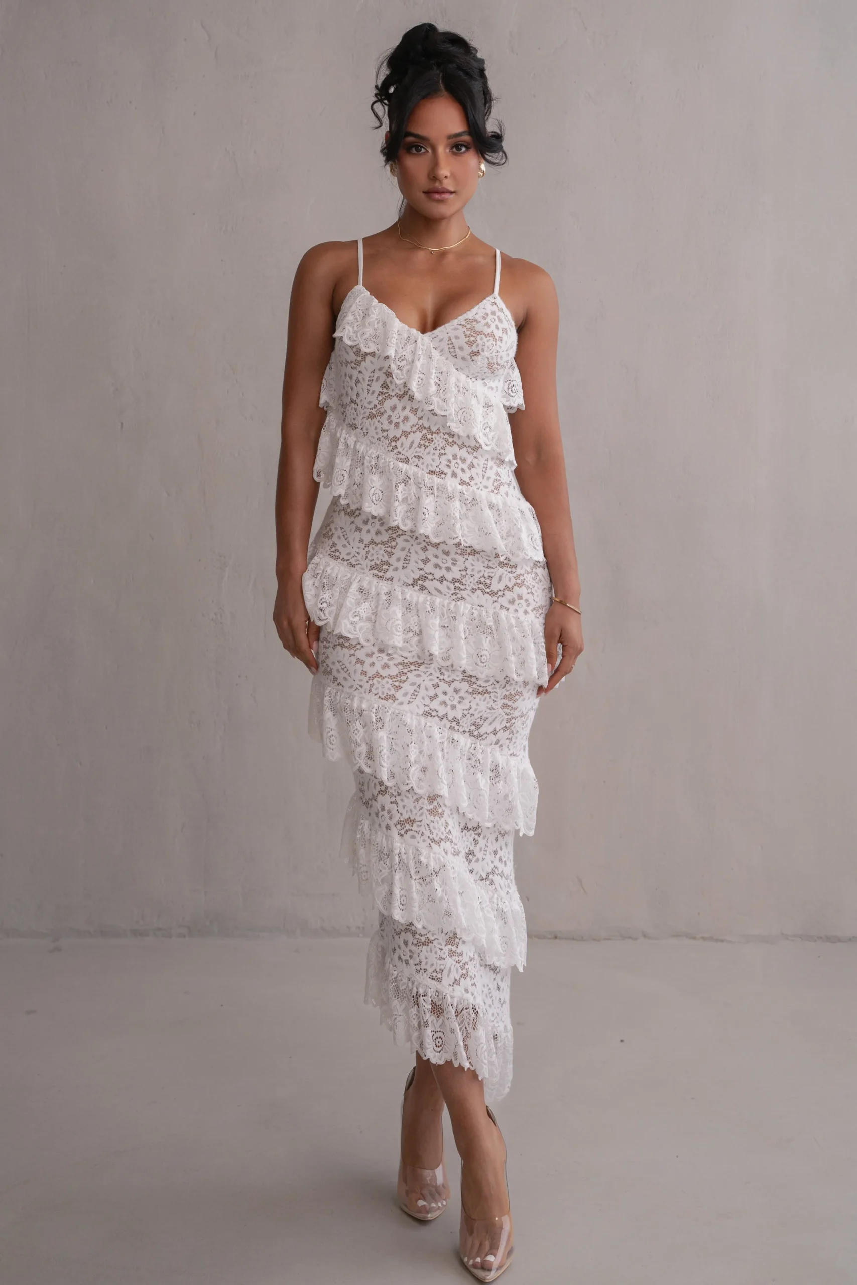 ivory_feeling_of_forever__3.webp JLUXLABEL Ivory Feeling Of Forever Ruffle Dress