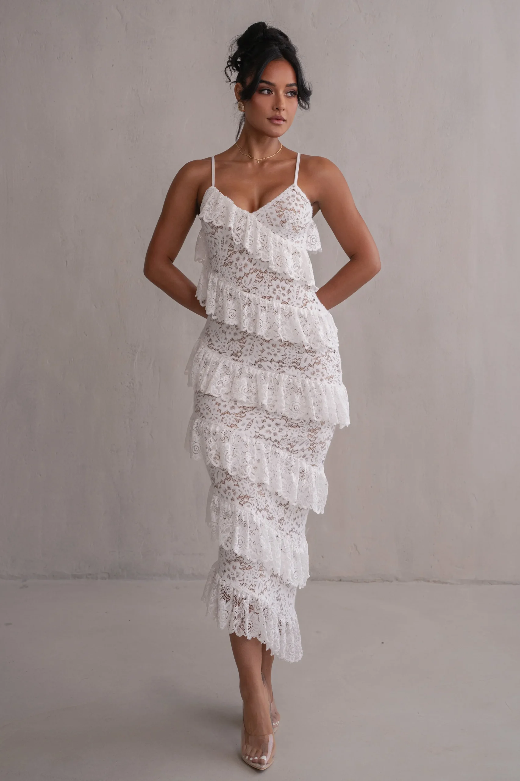 ivory_feeling_of_forever__5.webp JLUXLABEL Ivory Feeling Of Forever Ruffle Dress
